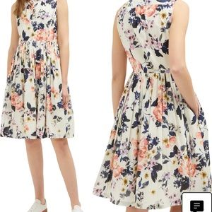 French Connection Acaena 100% Cotton Voile Floral Fit & Flare Dress
